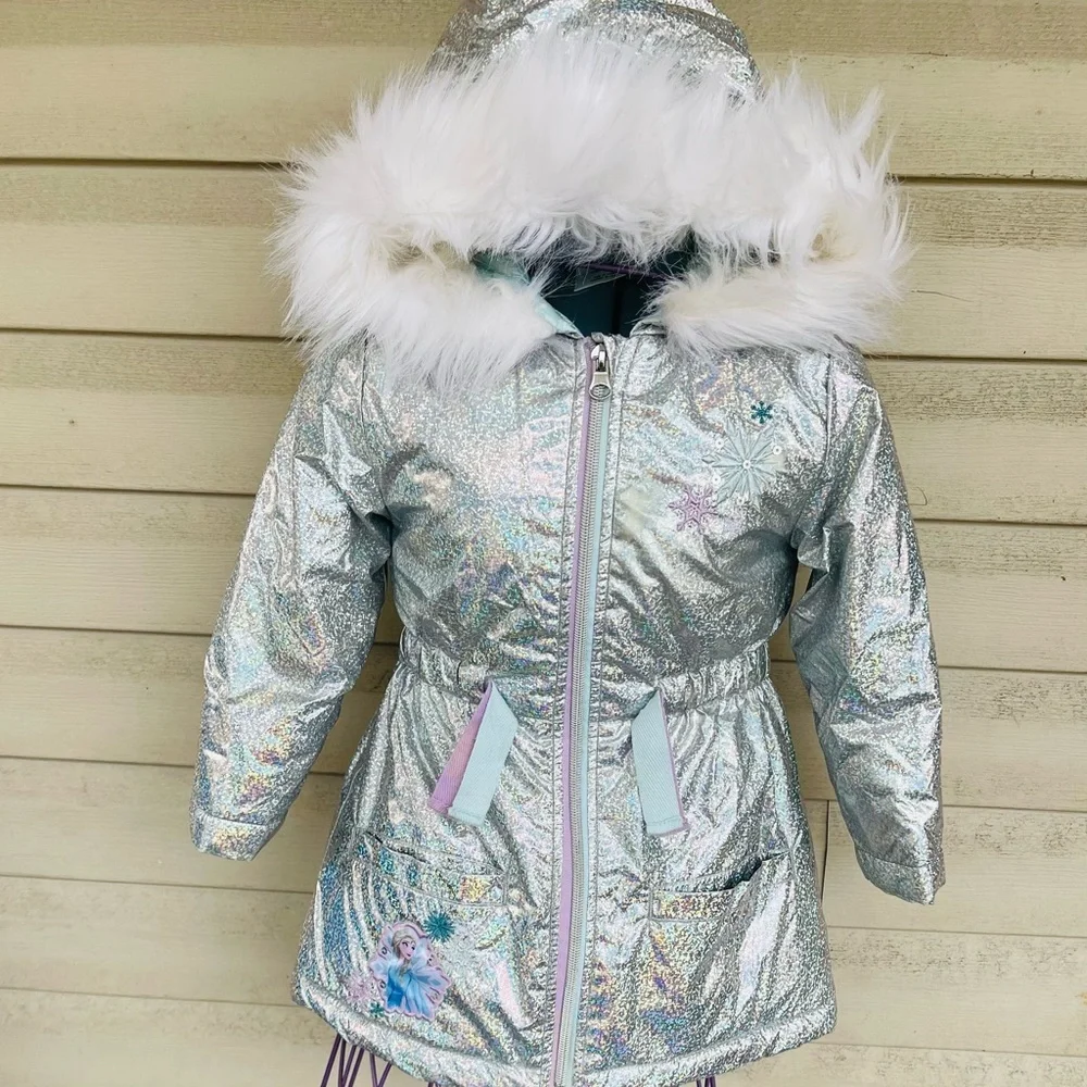 Disney collection Elsa frozen long sleeved hooded fleece jacket
